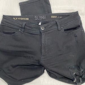 DL 1961 Black ripped jeans *  Emma legging fit